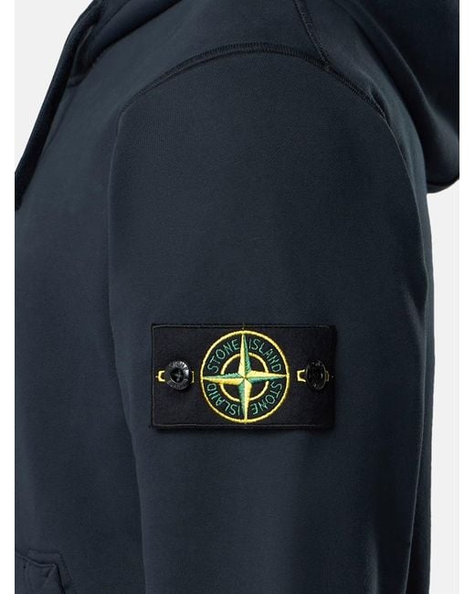 Stone Island Blue Organic Cotton Sweatshirt for men