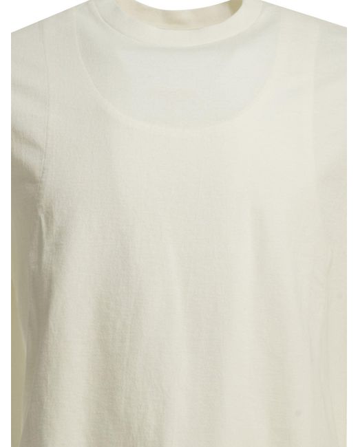 Maison Margiela White Double Layer Crew-Neck T-Shirt