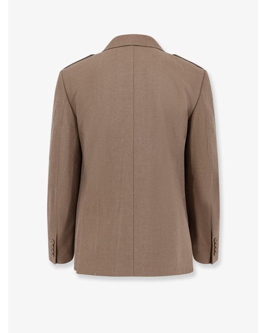 Dior Brown Single-Breasted Virgin Wool Blazer for men