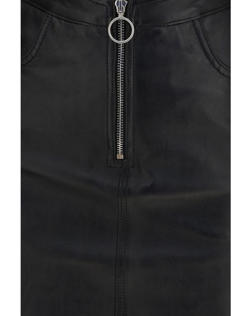 Fiorucci Black Mini Skirt Leather