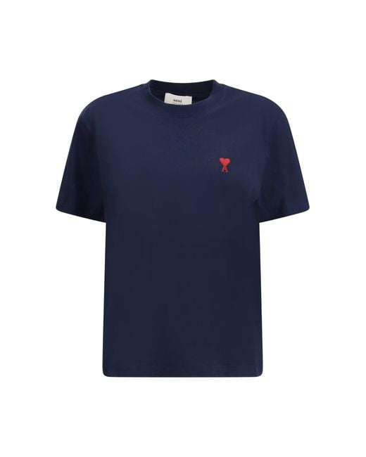 AMI Blue Logo T-Shirt