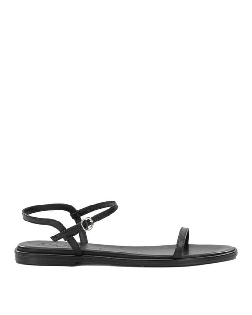 Aeyde White "Nettie" Flat Sandals