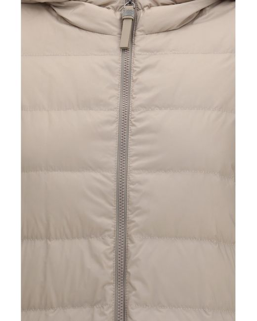 Brunello Cucinelli Natural Long Monili Chain Puffer Jacket