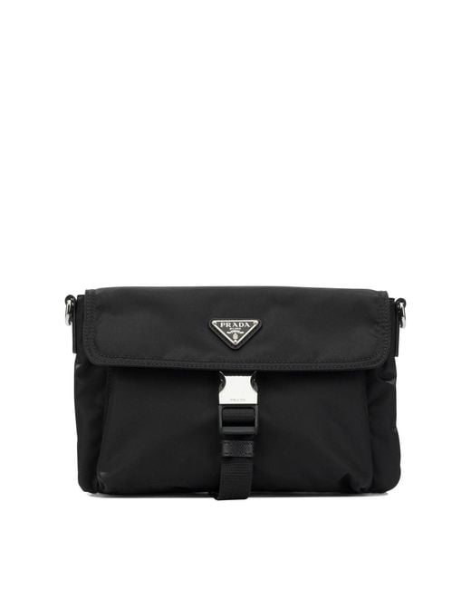 Prada Black Small Re-Nylon Crossbody Bag for men