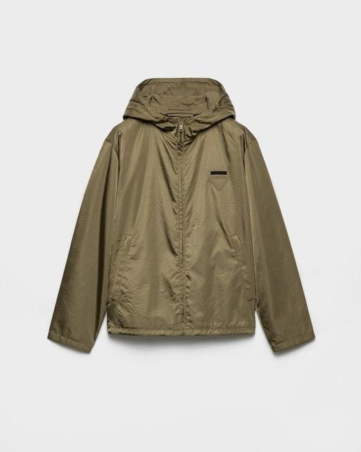 Prada Green Zippered Hoodie Jacket