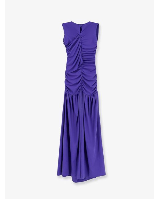 ACTUALEE Purple Dress Draped