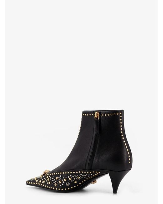 Versace Black Embroidered Wool Mini Dress