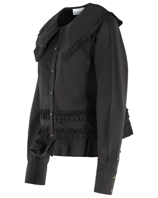 Ganni Black Cotton Shirt