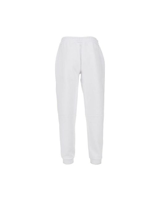 EA7 White Stretch Jersey Sweatpants for men