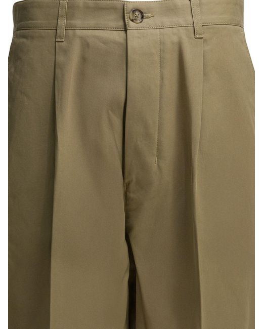 AMI Green Trousers Beige for men