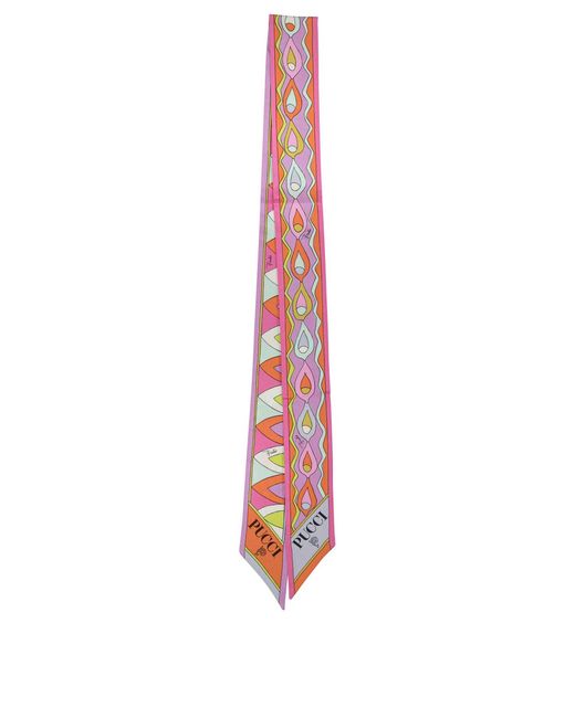 Emilio Pucci White Scarf Mix Of Prints