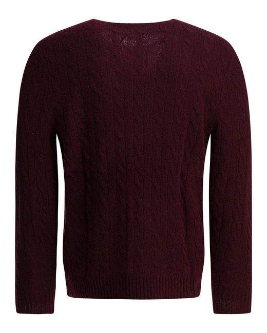 Polo Ralph Lauren Purple Wool And Cashmere Sweater for men