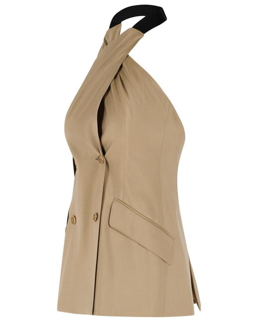 Max Mara Natural 'Nuraghe' Sleeveless Jacket