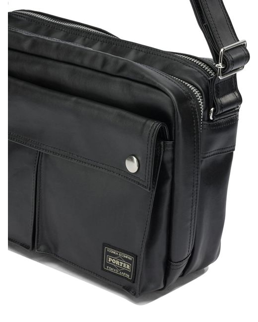 PORTER-YOSHIDA &amp; CO Black "Free Style" Small Shoulder Bag for men