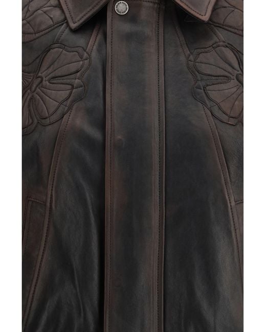 Golden Goose Deluxe Brand Black Nappa Leather Bomber Jacket