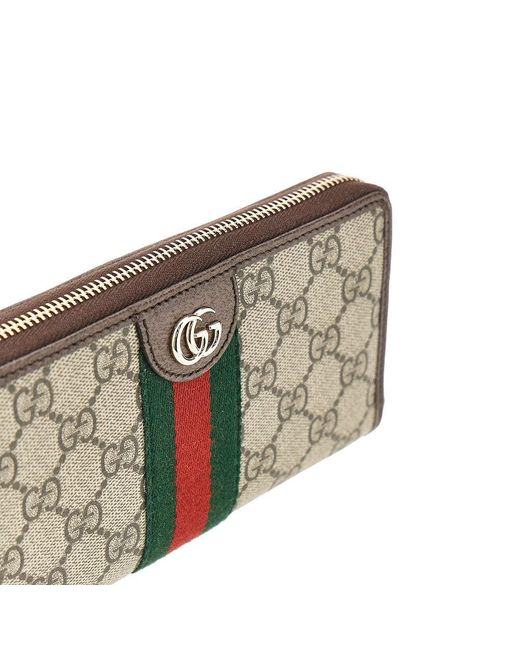 Gucci Green 'Ophidia' Zip-Around Wallet