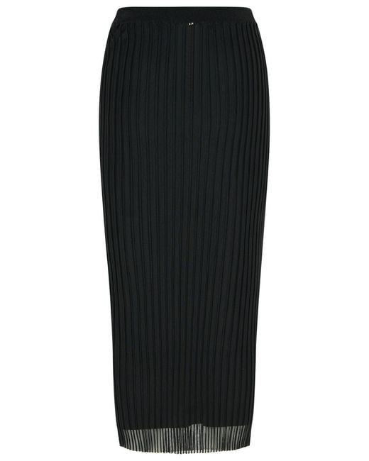 Sportmax Black 'Album' Polyamide Blend Skirt
