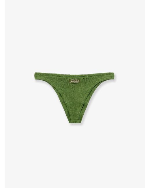 Mc2 Saint Barth Green Naomi Stretch Nylon Bikini Bottom