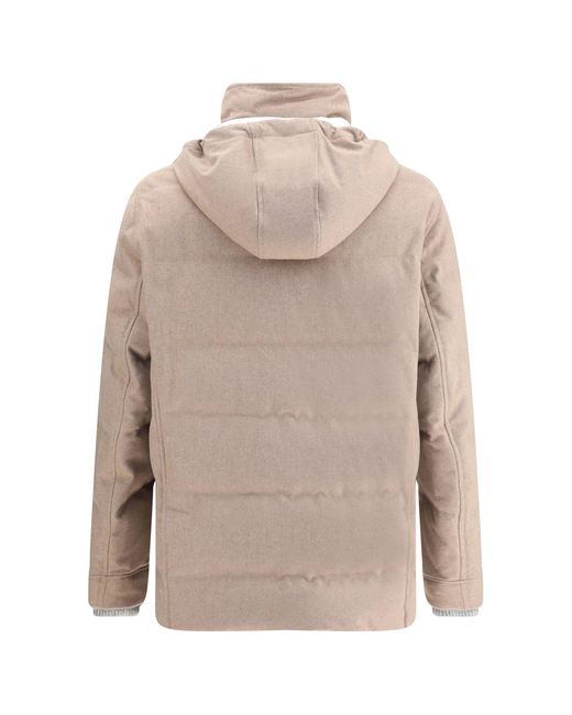 Brunello Cucinelli Natural Cashmere Down Jacket for men
