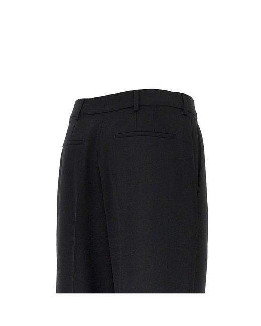 Saint Laurent Black Wool Grain De Poudre Pants for men