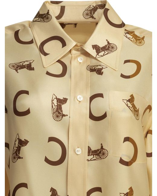 Céline Metallic Silk Shirt