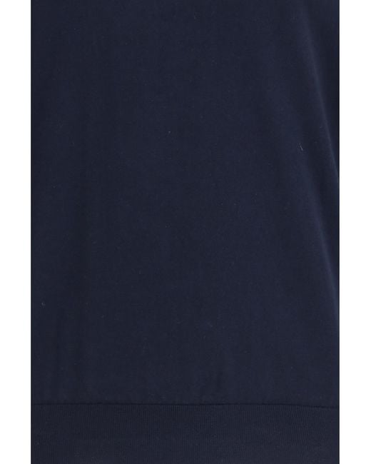 Zegna Blue Short-Sleeved Knit T-Shirt for men