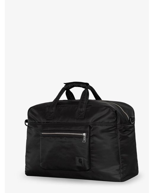 Carhartt Black Otis Weekend Bag Nylon Shoulder Bag With Tone-On-Tone Logo Patch for men