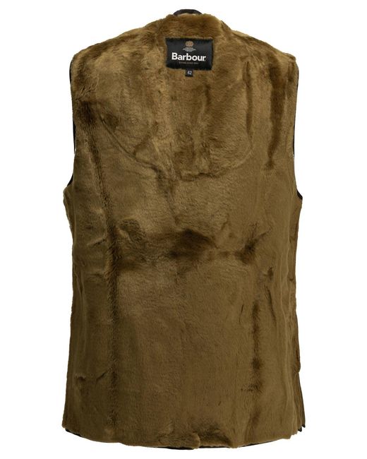Barbour Green "Warm Pile" Sleeveless Jacket for men