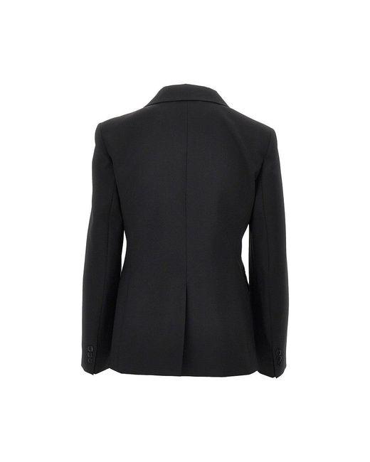 Weekend by Maxmara Black Virgin Wool Single-Breasted Jacket