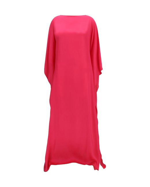 Sa Su Phi Red Marta Satin Maxi Dress Fuchsia