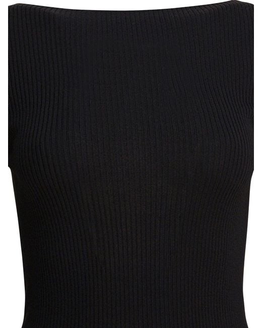Rick Owens Black Ribbed Sweater