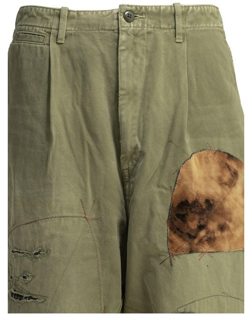Kapital Green Katsuragi Gypsy Patch Pants for men