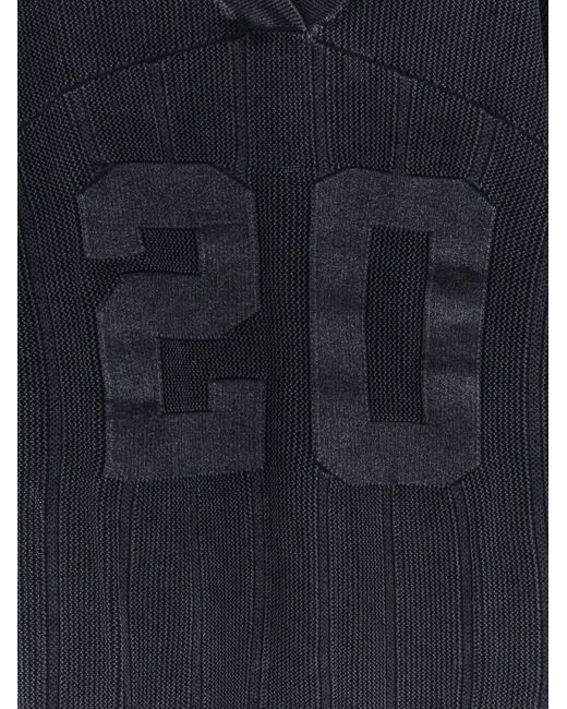 Represent Blue Cotton Sweater With Logo Patch On The Bottom for men