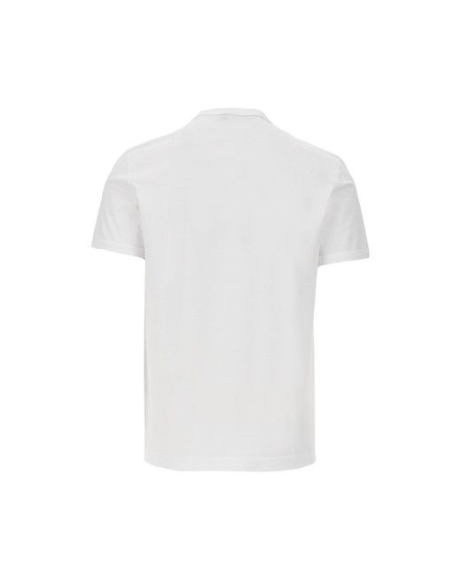 Dolce & Gabbana White Dolce&Gabbana Logo Plate T-Shirt for men