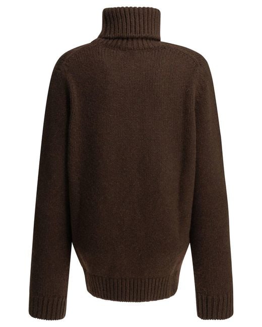Semler Brown Cashmere Turtleneck Sweater