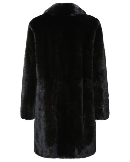 Blancha Black Long Mink Fur