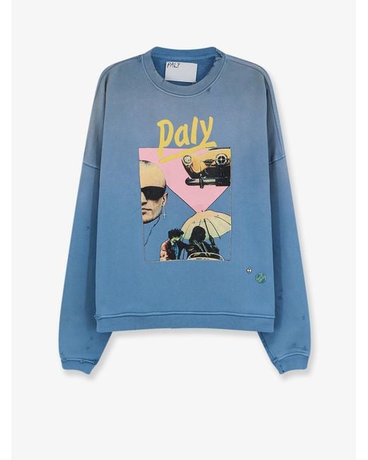 PALY Blue Cotton Sweatshirt for men