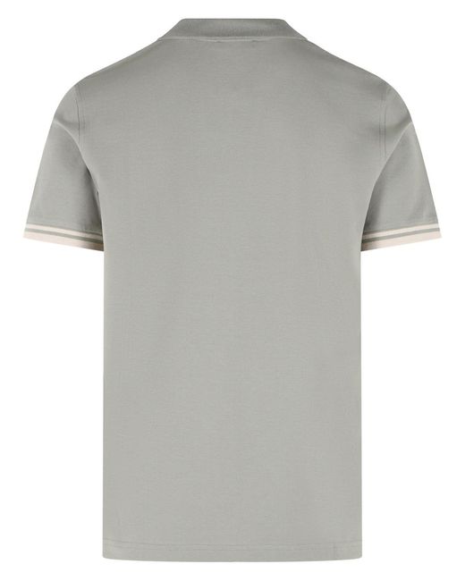 Fay Gray Stretch Cotton Polo Shirt for men