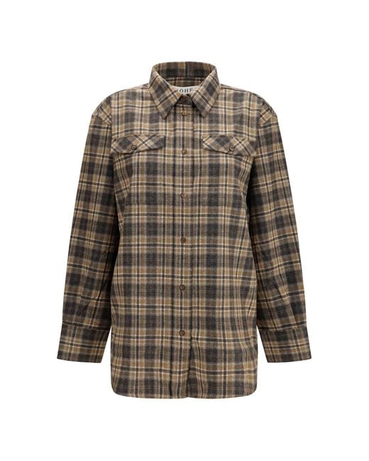 Rohe Gray Check Western Shirt Check