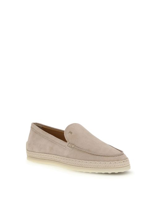 Tod's White Suede Loafers Slippers