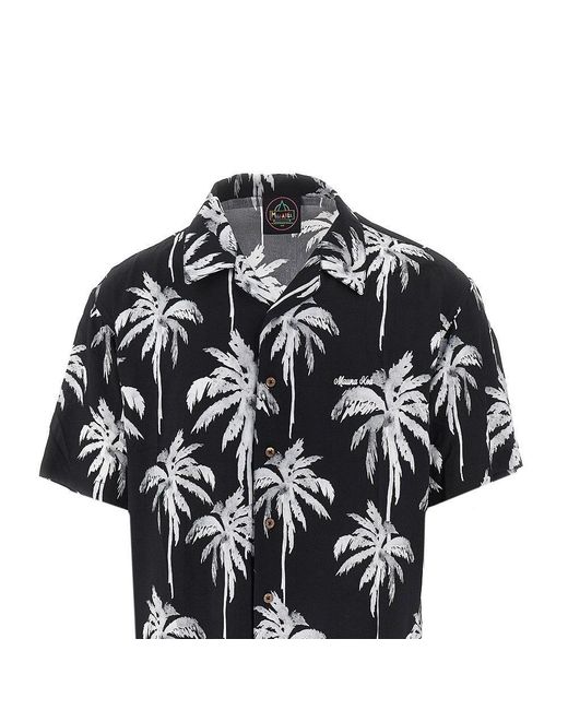 Mauna Kea Black Printed Viscose Shirt for men