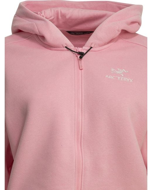 Arc'teryx Pink "Emblem Fleece" Hoodie