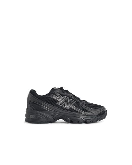 New Balance Black '740' Tech Fabric Blend Sneakers