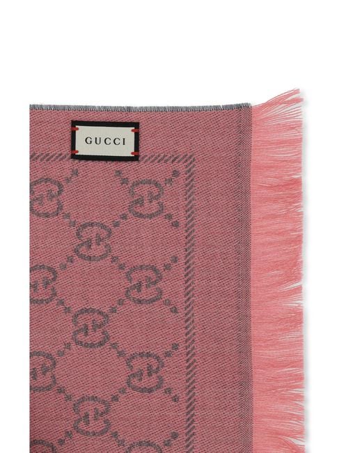 Gucci Purple Gg Scarf