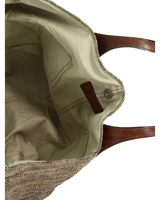 IBELIV Brown Tokyo Iidark Tea Raffia Handbag