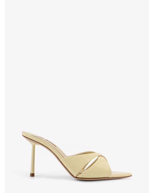 Le Silla Natural Shirley Patent Leather Sandals