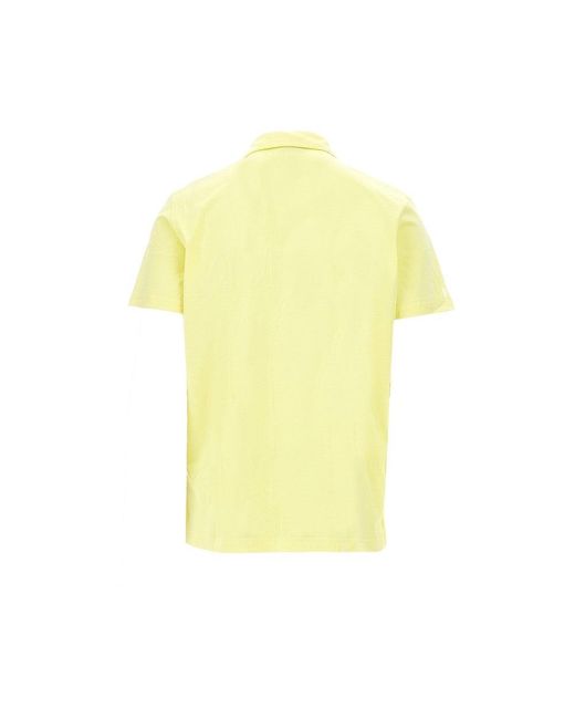 Emporio Armani Yellow Eagle Patch Jersey Polo Shirt for men