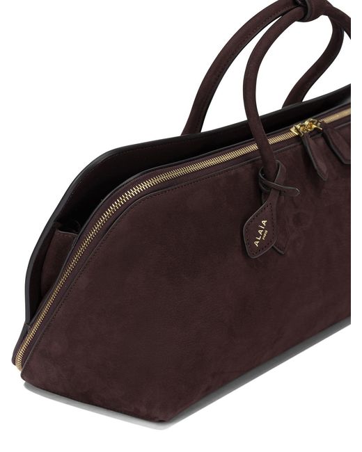 Alaïa Brown "Delta" Large Handbag