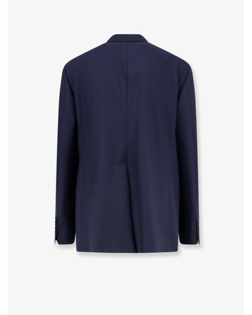 Tagliatore Blue Pino Lerario Virgin Wool And Mohair Blazer for men