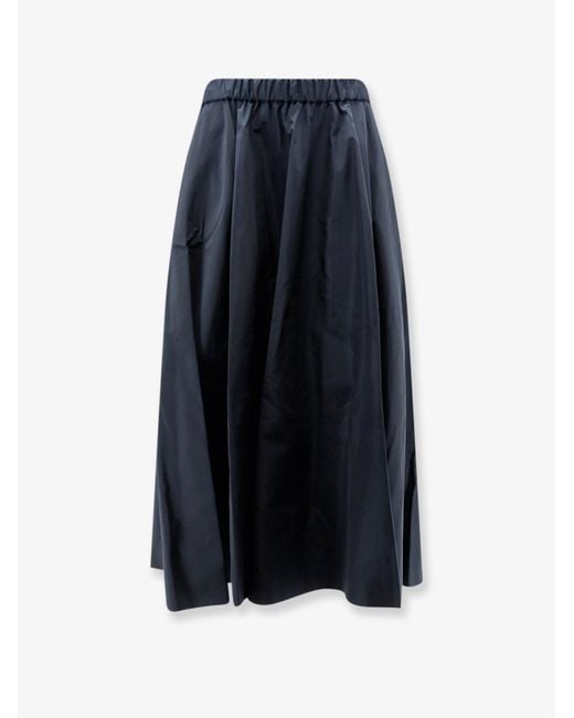Aspesi Blue Taffeta Long Skirt